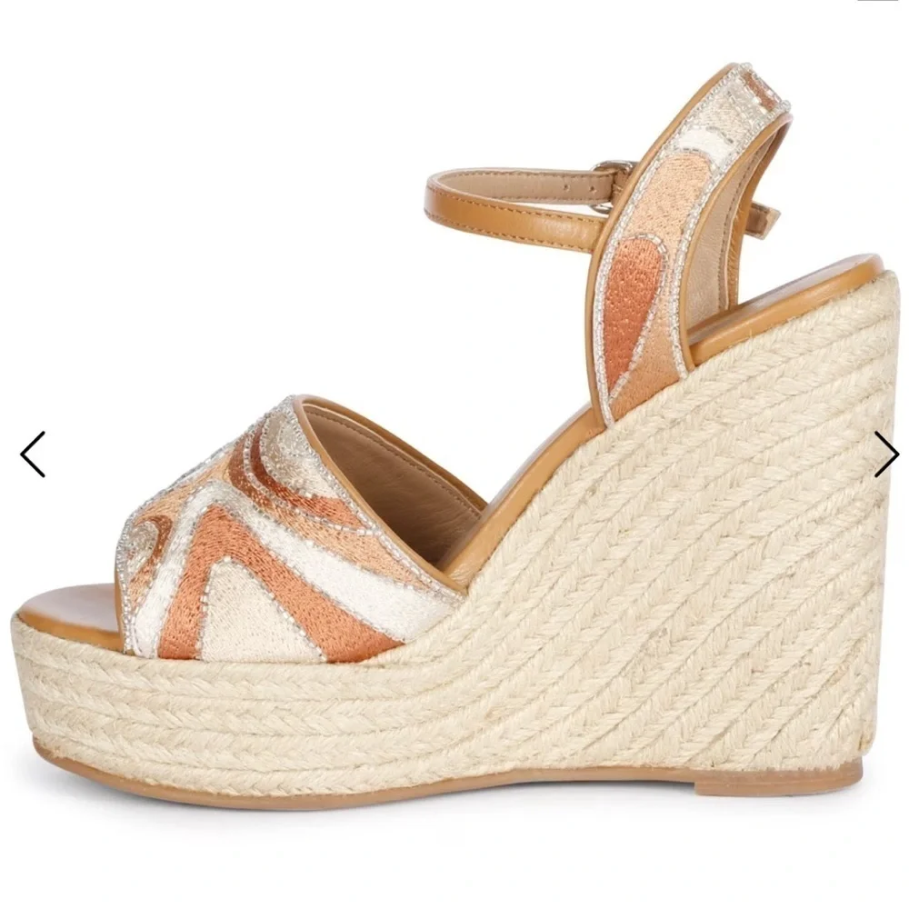 🧡🤎SAINT G Marcilia GORGEOUS Platform Wedges 🧡🤎SZ 11-NWT